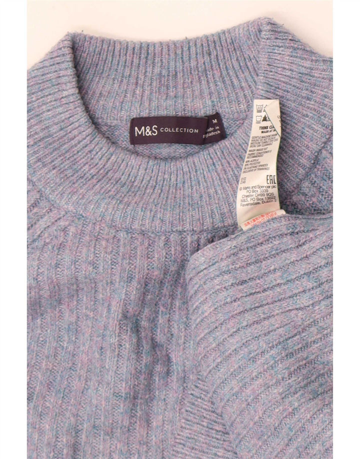 Maglione maglione girocollo da donna Marks & Spencer UK 14 blu navy medio