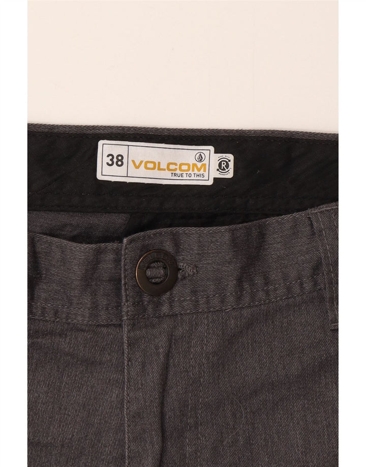 Pantaloncini chino da uomo VOLCOM W38 XL in cotone grigio