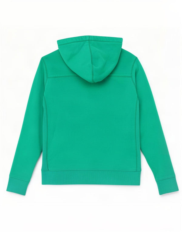 Maglione con cappuccio e zip grafica da donna Tommy Hilfiger UK 14 Cotone verde medio