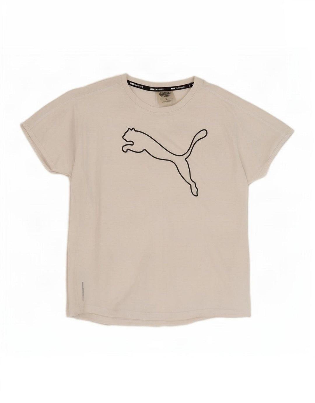 Puma T-shirt grafica da donna Top UK 16 Large Bianco Poliestere