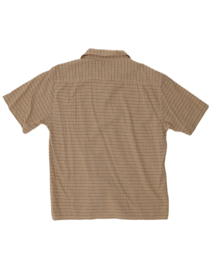 Camicia a maniche corte da uomo Wrangler XL in cotone a quadri beige