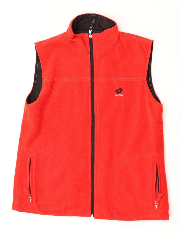 Lotto Gilet Reversibile Uomo UK 36 Small Nero Poliestere