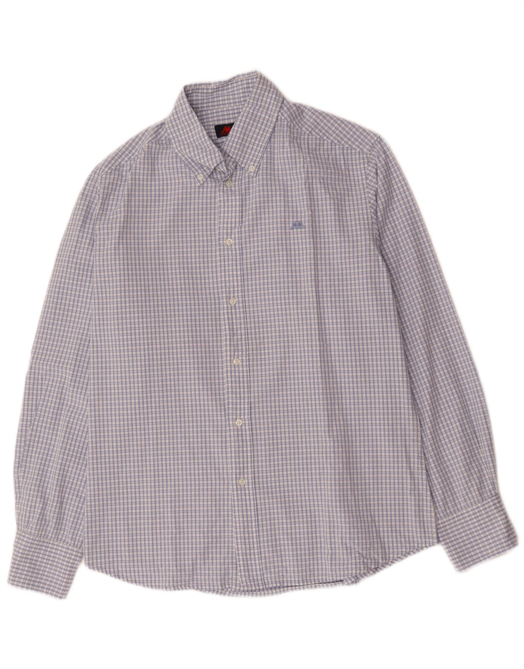 Camicia da uomo KAPPA grande in cotone a quadretti blu