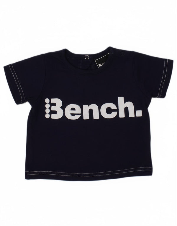 BENCH Baby Boys Graphic T-Shirt Top 3-6 Months Navy Blue Cotton