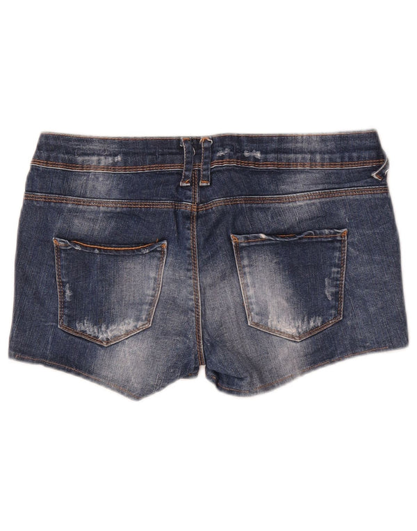 Pantaloncini in denim invecchiato Trafaluc da donna Zara EU 36 XS W26 Blu