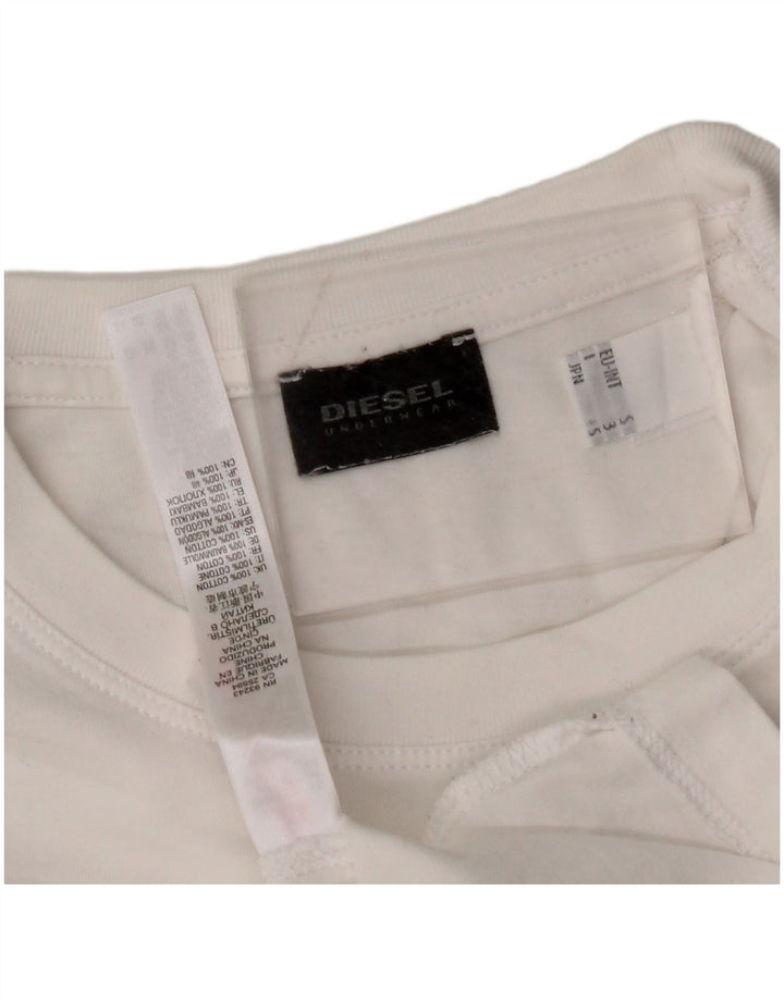 T-shirt grafica da uomo DIESEL Top piccola in cotone bianco