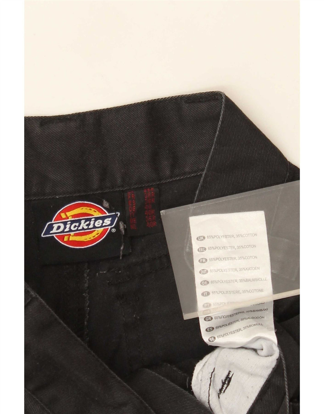 Pantaloni cargo dritti da uomo Dickies W26 L30 poliestere nero