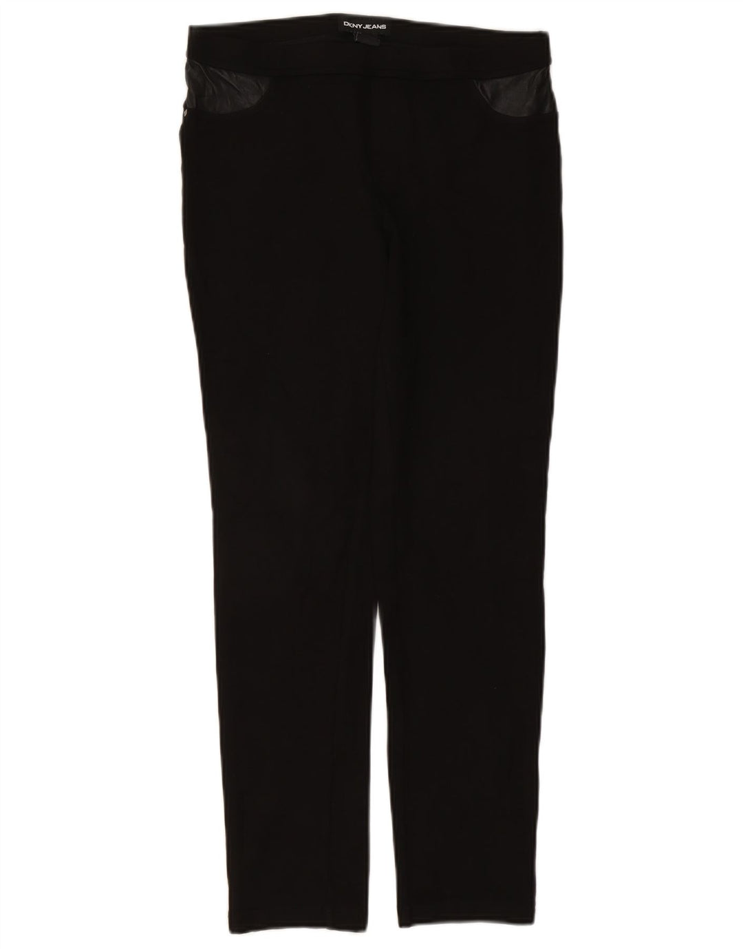 Pantaloni casual slim da donna Dkny medi W30 L27 viscosa nera