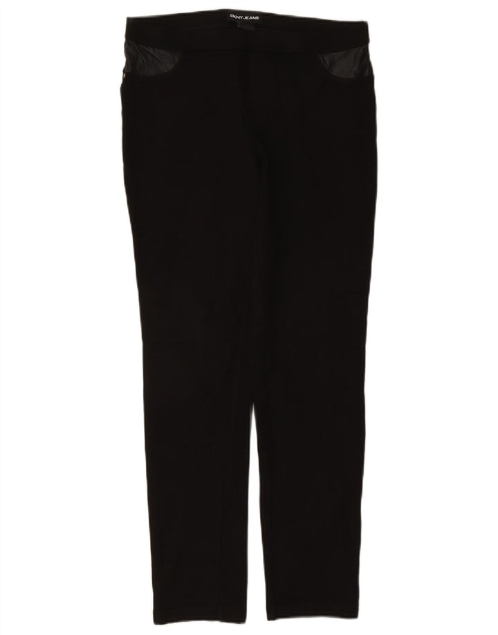 Pantaloni casual slim da donna Dkny medi W30 L27 viscosa nera
