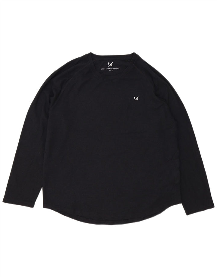 Crew Clothing Top da uomo a maniche lunghe 2XL in cotone nero
