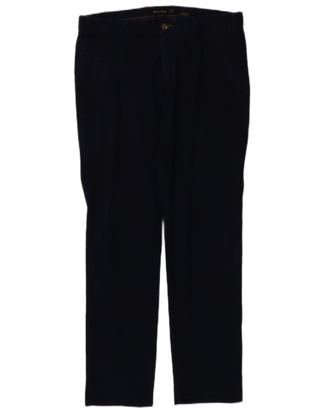 MASSIMO DUTTI Pantaloni chino vestibilità casual da uomo EU 42 Large W32 L32 Blu navy