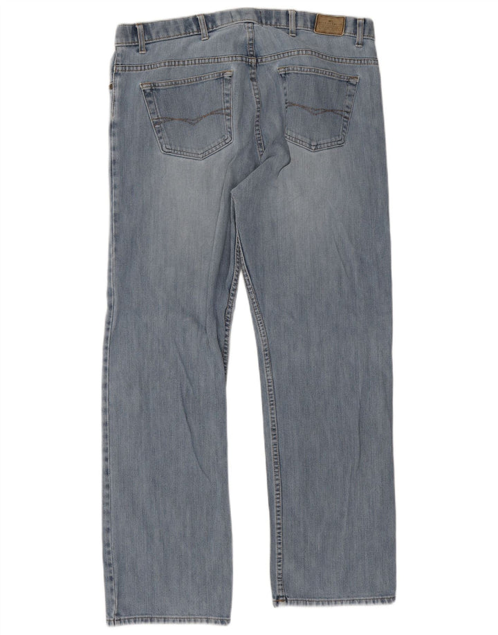 Jeans dritti da uomo Marks & Spencer blu Harbour W38 L31 cotone