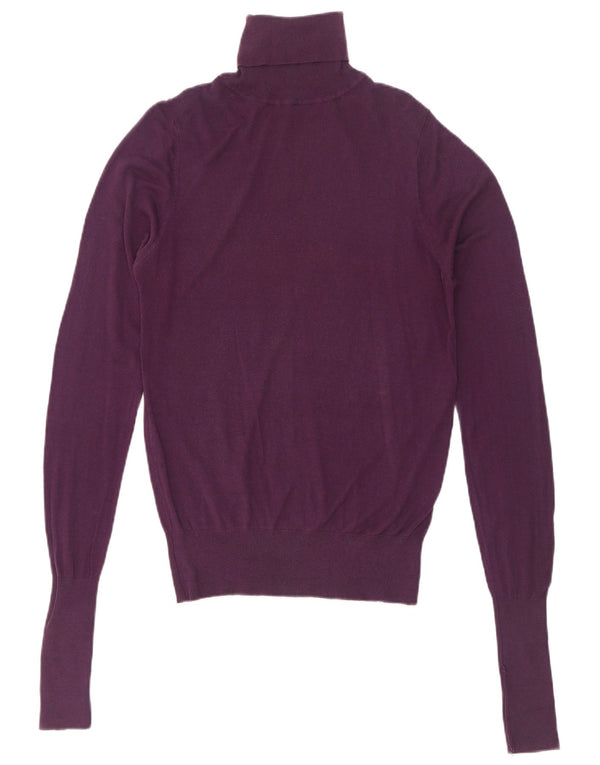 Maglione maglione collo alto da uomo Zara viola medio