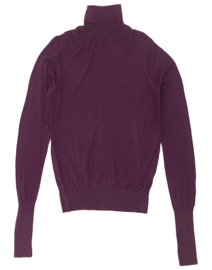 Maglione maglione collo alto da uomo Zara viola medio