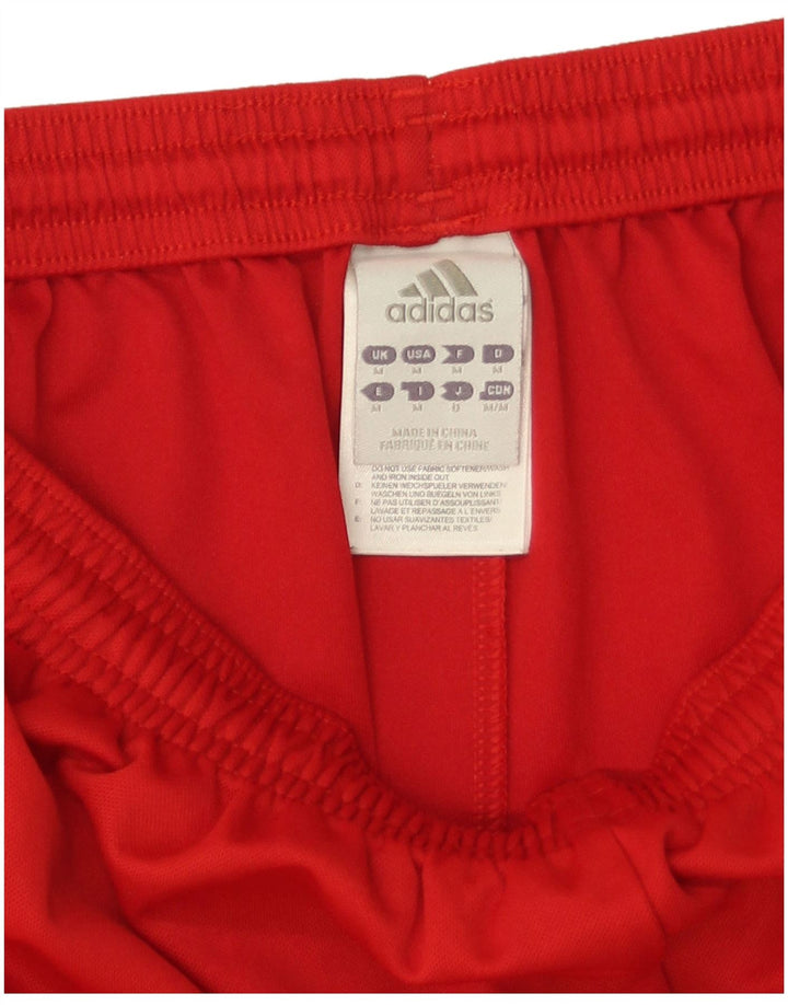 Pantaloncini sportivi Adidas Climalite da uomo in poliestere rosso medio