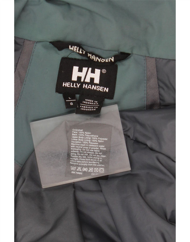 Giacca a vento con cappuccio da uomo Helly Hansen UK 40 Large Blue Colourblock