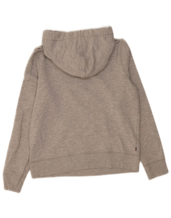 Maglione con cappuccio grafico da donna Tommy Hilfiger UK 10 piccolo cotone grigio