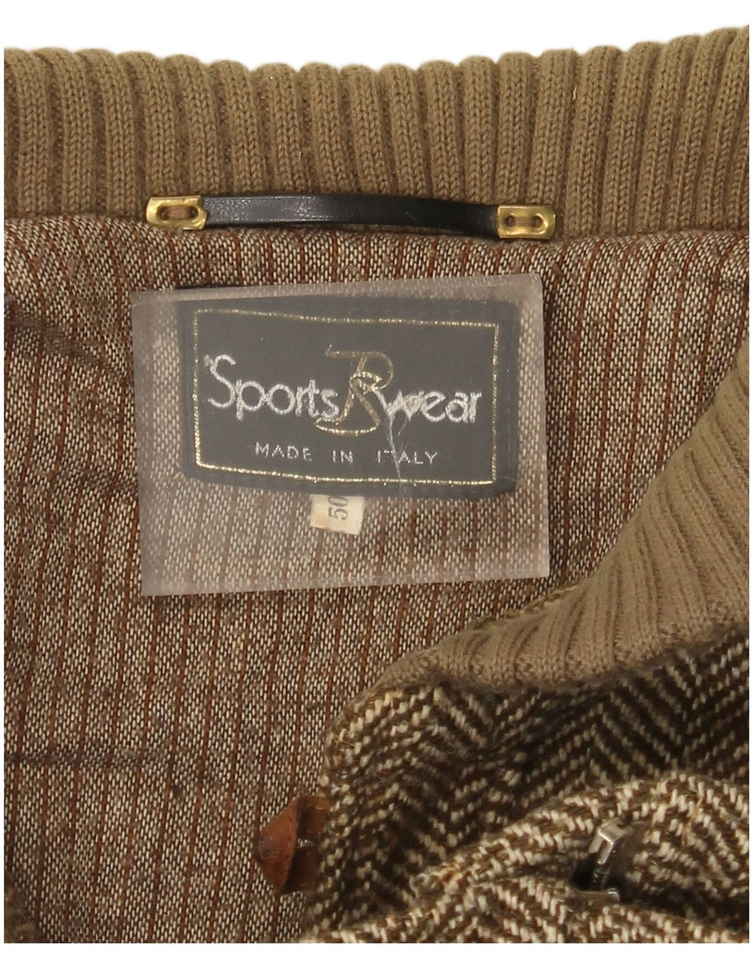 Bomber da uomo in maglia Radici IT 50 Large Khaki Herringbone