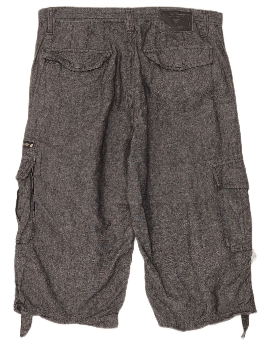 Guess Pantaloncini cargo da uomo W30 Lino grigio medio