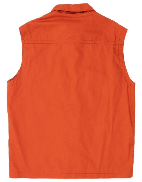 NAVIGARE Mens Utility Jacket UK 40 Large Orange Cotton