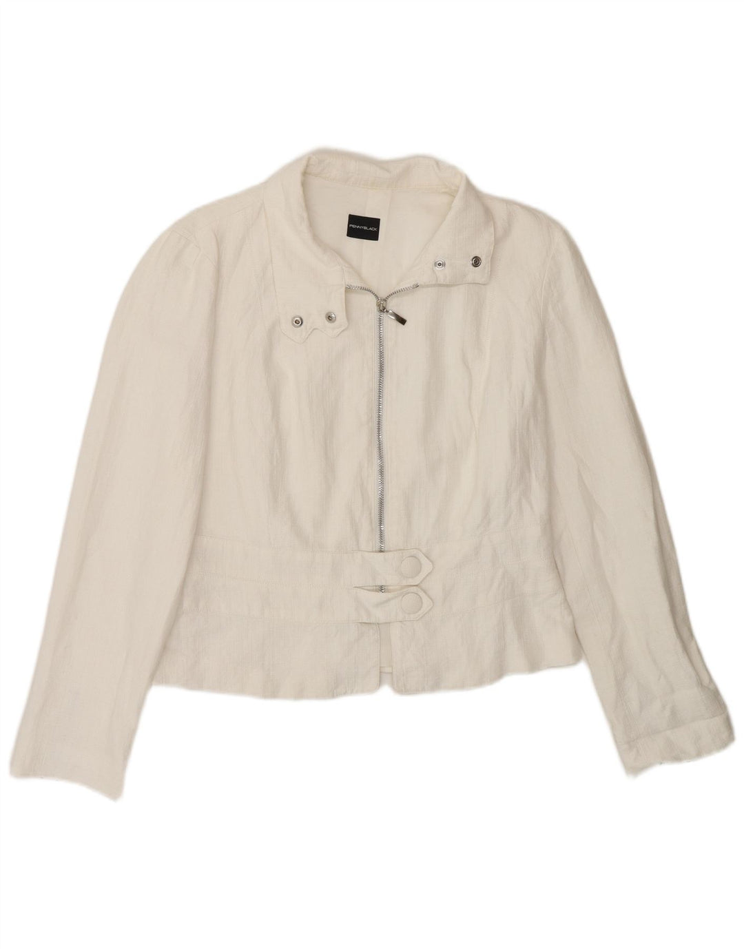Giacca blazer con zip intera da donna Penny Black UK 12 media bianca