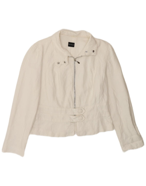 Giacca blazer con zip intera da donna Penny Black UK 12 media bianca