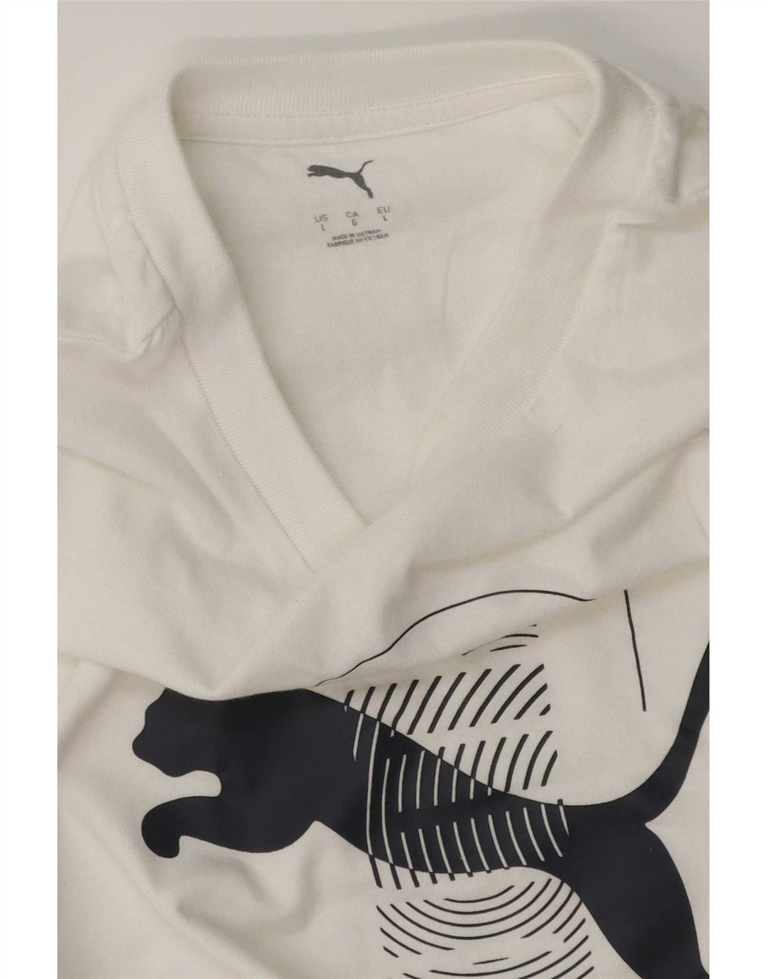 T-shirt grafica da uomo Puma Large bianca