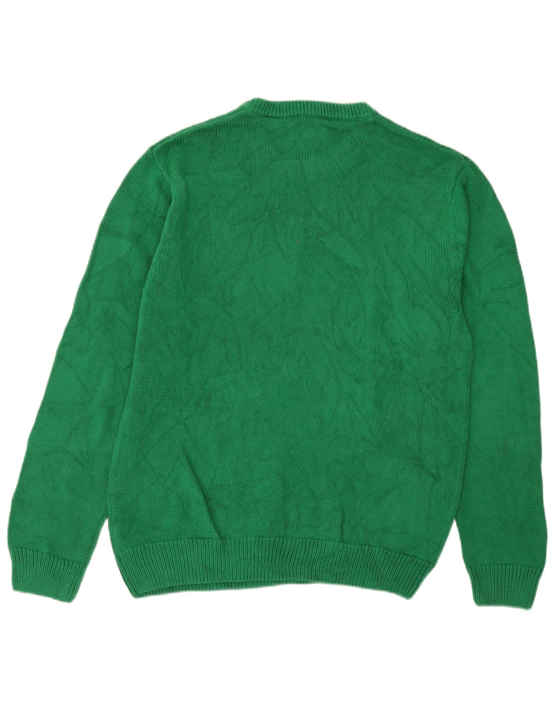 Chaps Uomo Maglione Girocollo Maglione Grande Cotone Verde