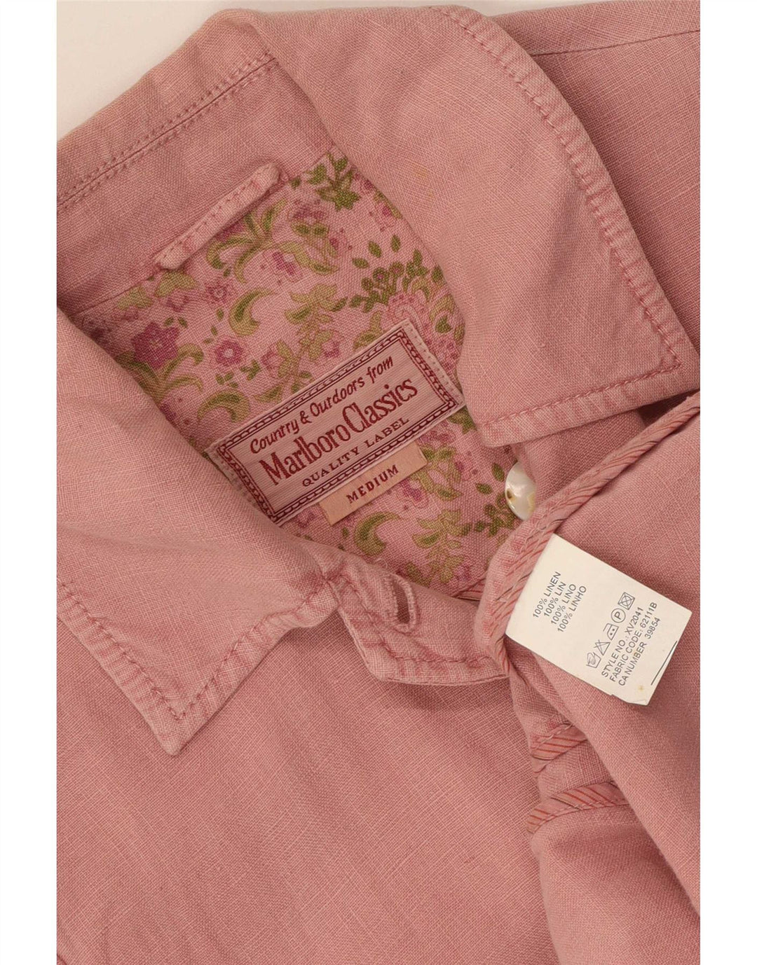 Marlboro Classics Giacca blazer a 5 bottoni da donna UK 12 Rosa medio Lino
