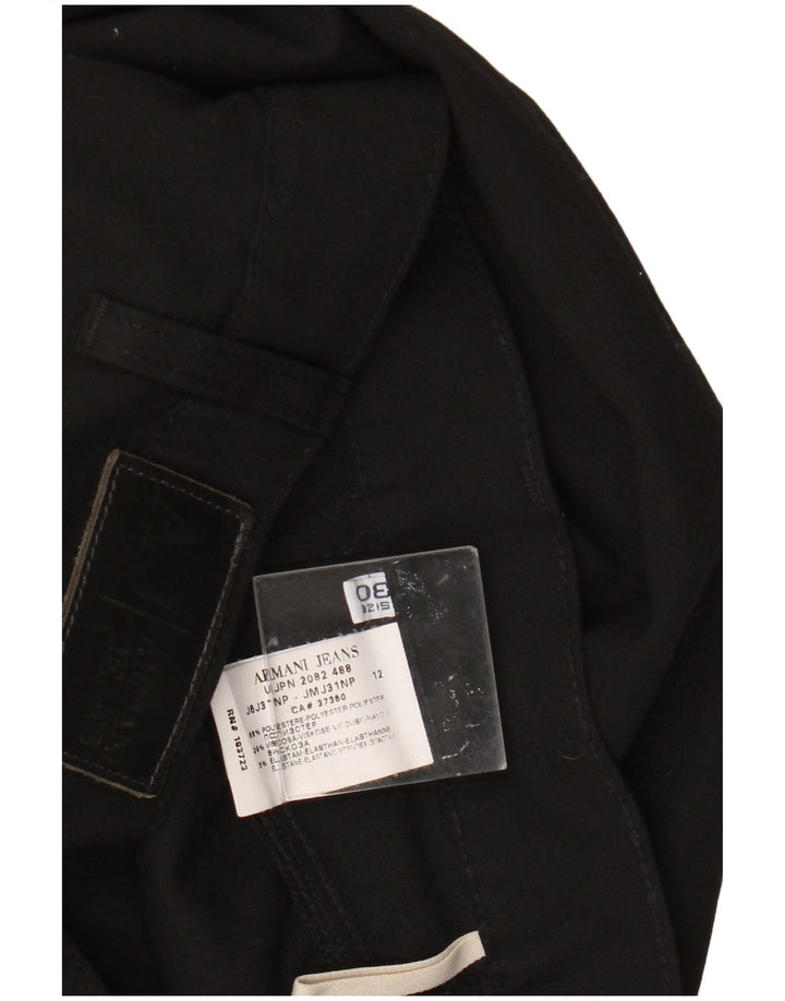 Pantaloni casual slim da donna Armani W30 L30 poliestere nero