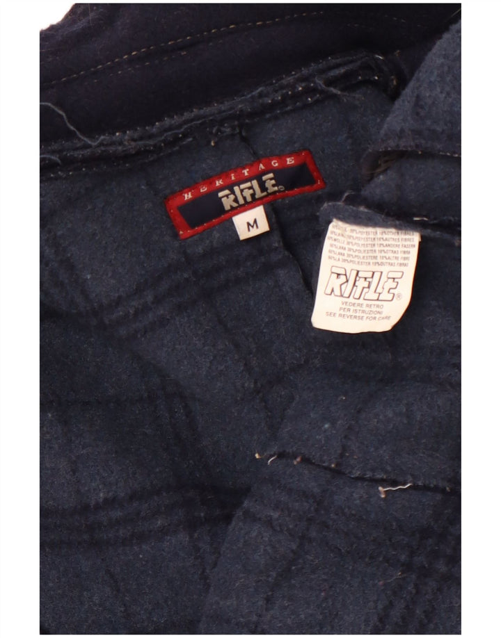 RIFLE Giacca blazer doppiopetto militare da donna UK 14 medio blu navy