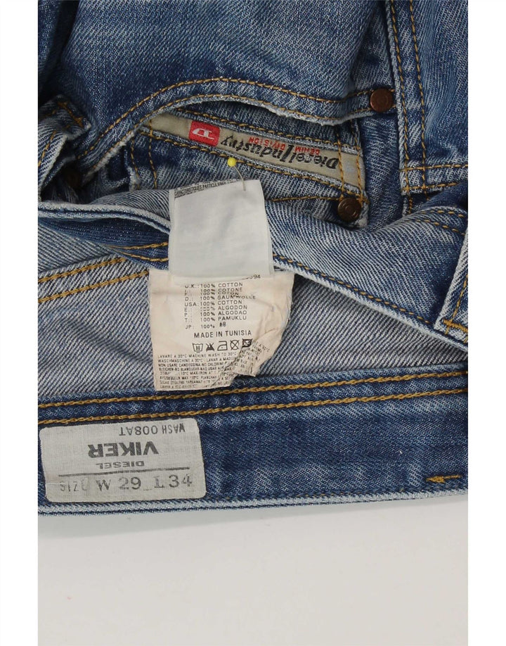 Pantaloncini di jeans Viking da uomo Diesel W29 cotone blu medio