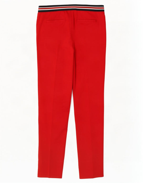 Pantaloni chino slim da donna Zara medi W28 L27 cotone color block rosso