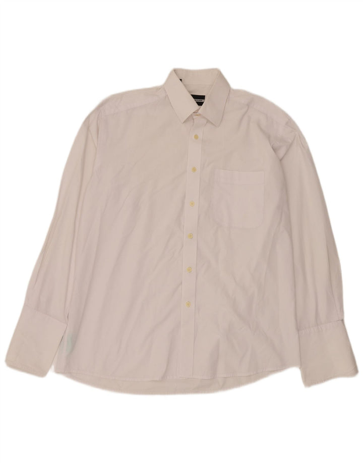 Camicia formale da uomo Pierre Cardin taglia 46 41 grande cotone bianco