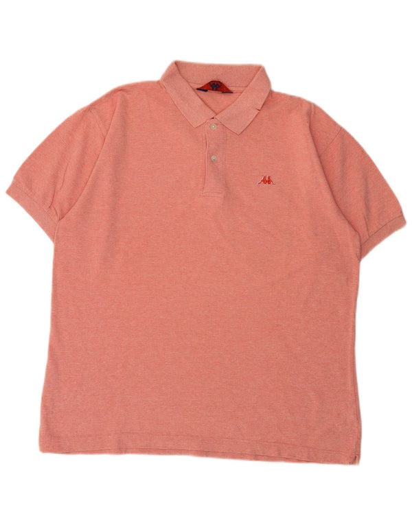 Kappa Mens Polo Shirt Large Pink Cotton