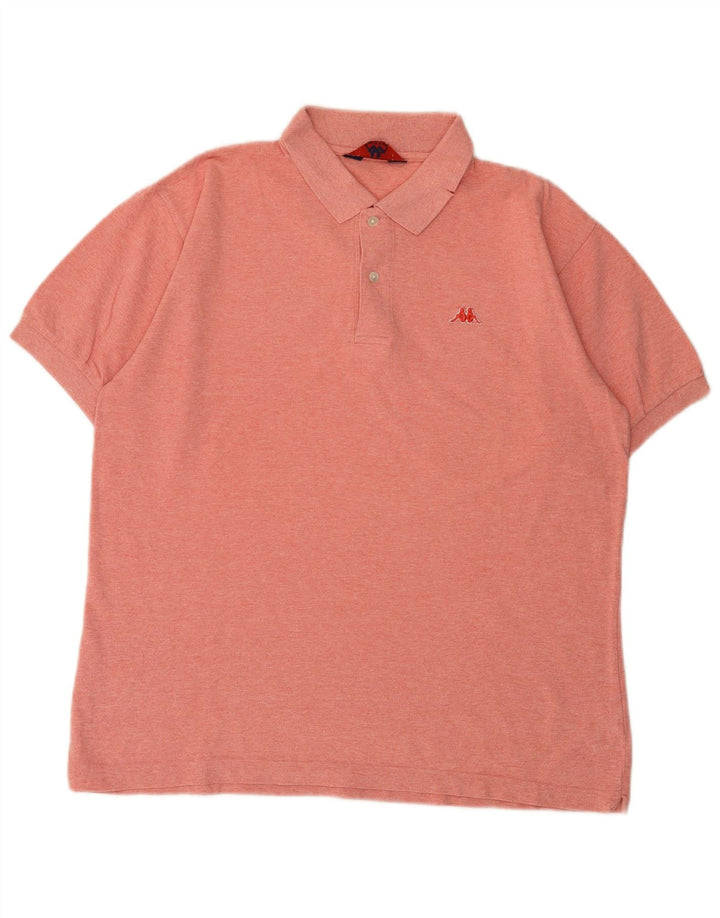 Polo Kappa Uomo Large Rosa In Cotone