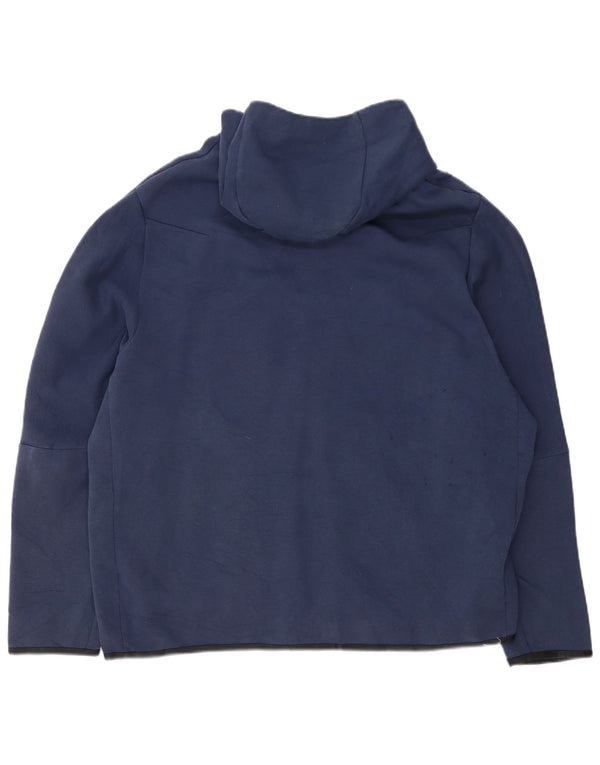 Felpa con cappuccio e zip da uomo Nike 2XL cotone a righe blu navy
