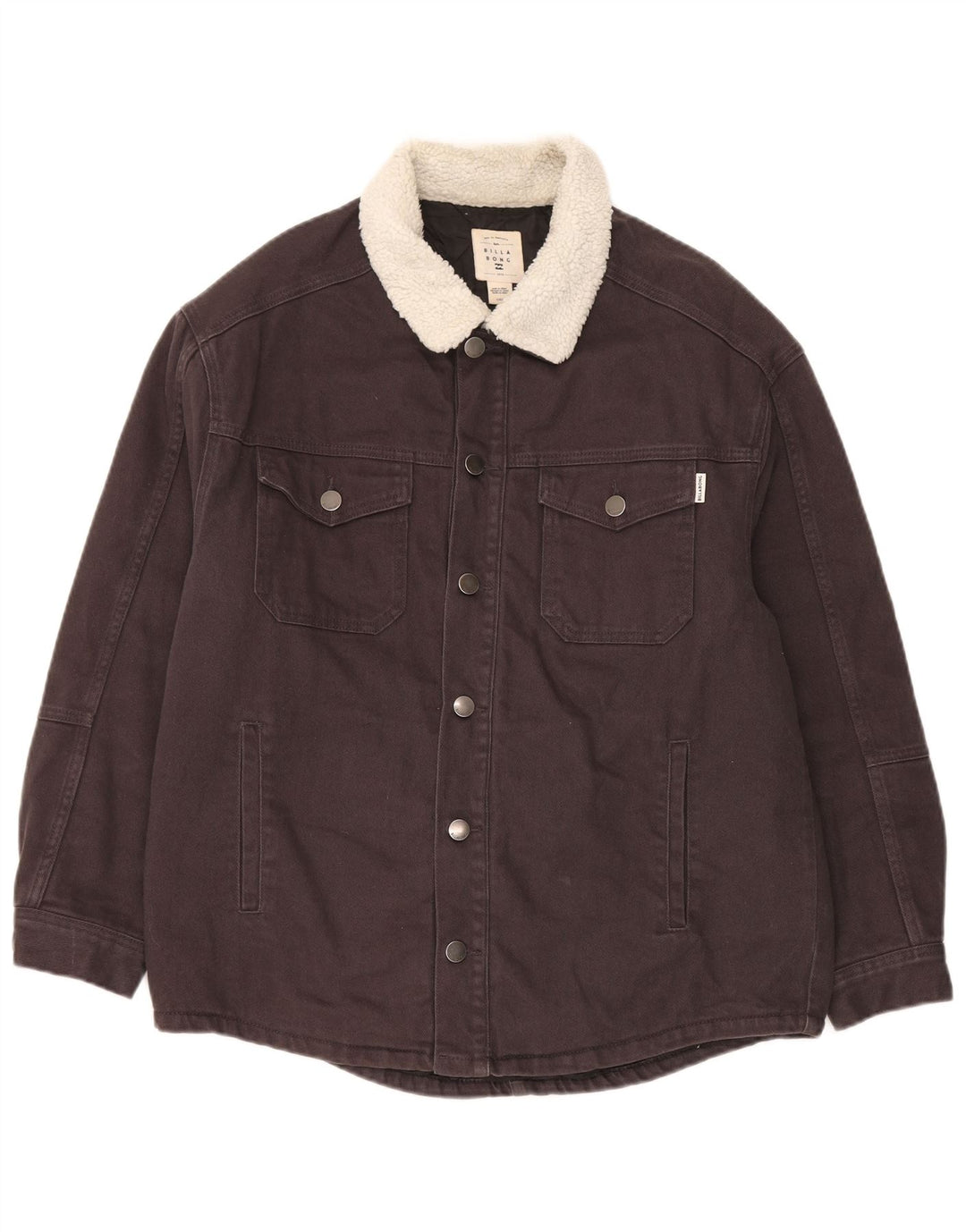 Giacca di jeans Billabong vestibilità regolare da uomo UK 40 grande cotone grigio
