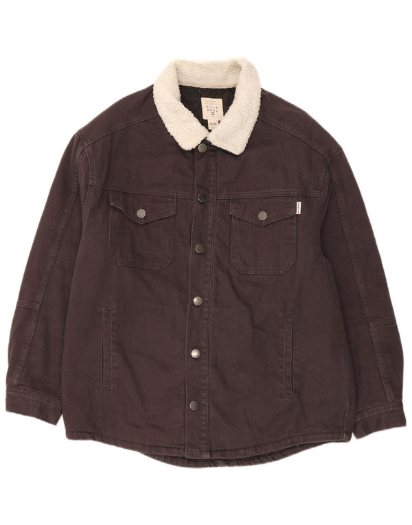 Giacca di jeans Billabong vestibilità regolare da uomo UK 40 grande cotone grigio