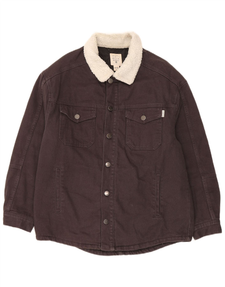 Giacca di jeans Billabong vestibilità regolare da uomo UK 40 grande cotone grigio