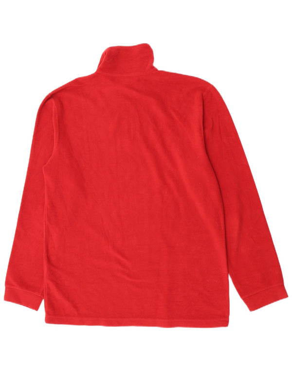 Maglione in pile da uomo con zip e collo Champion XL rosso poliestere