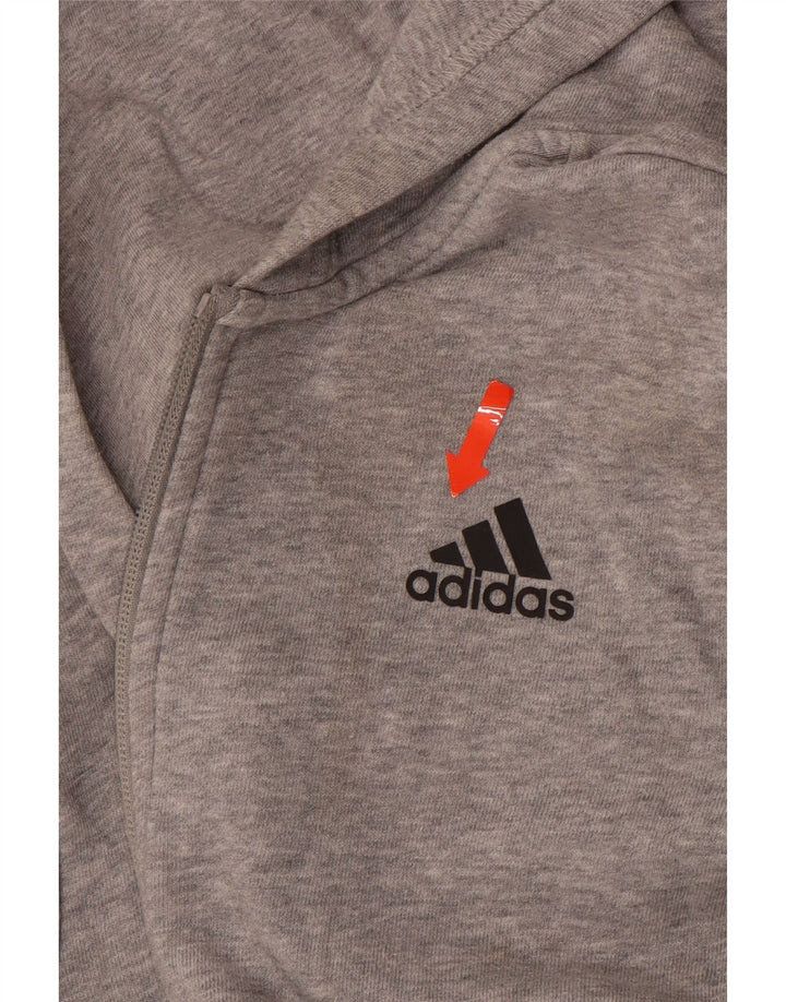 Maglione con cappuccio e zip ADIDAS per ragazzi 11-12 anni Grigio