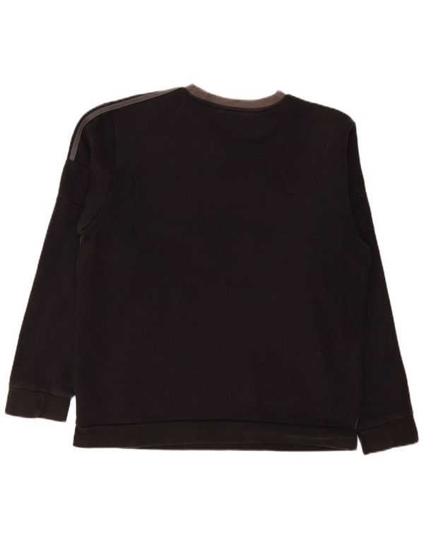 Felpa Adidas da uomo maglione grande in cotone color block grigio