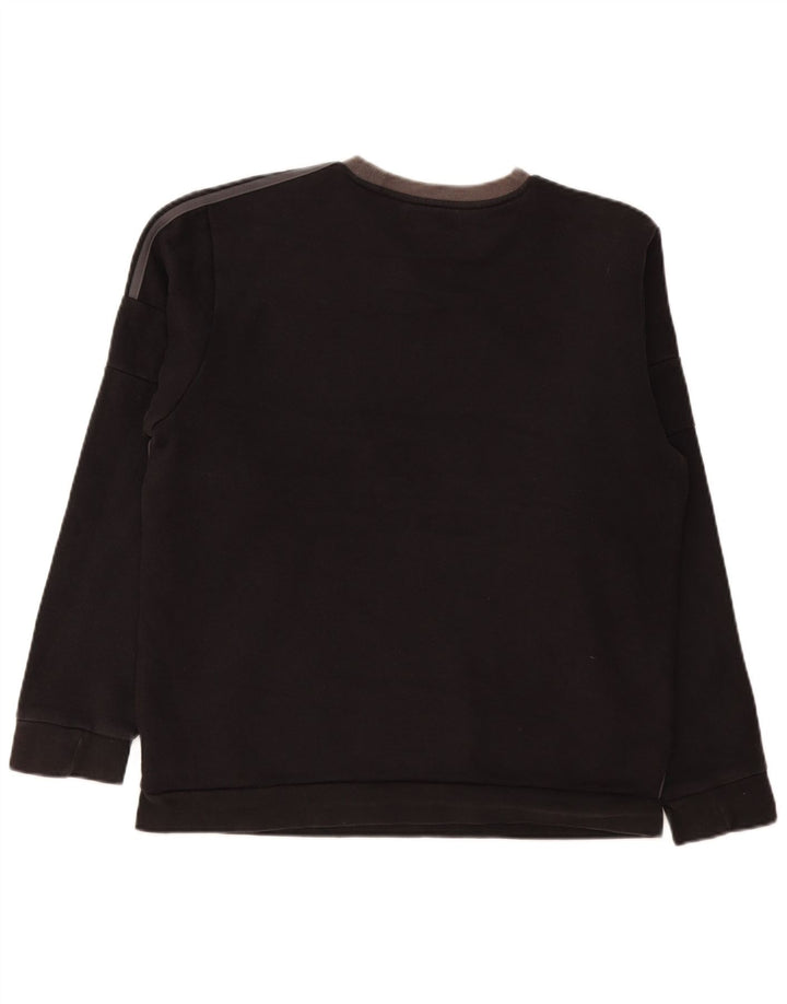 Felpa Adidas da uomo maglione grande in cotone color block grigio