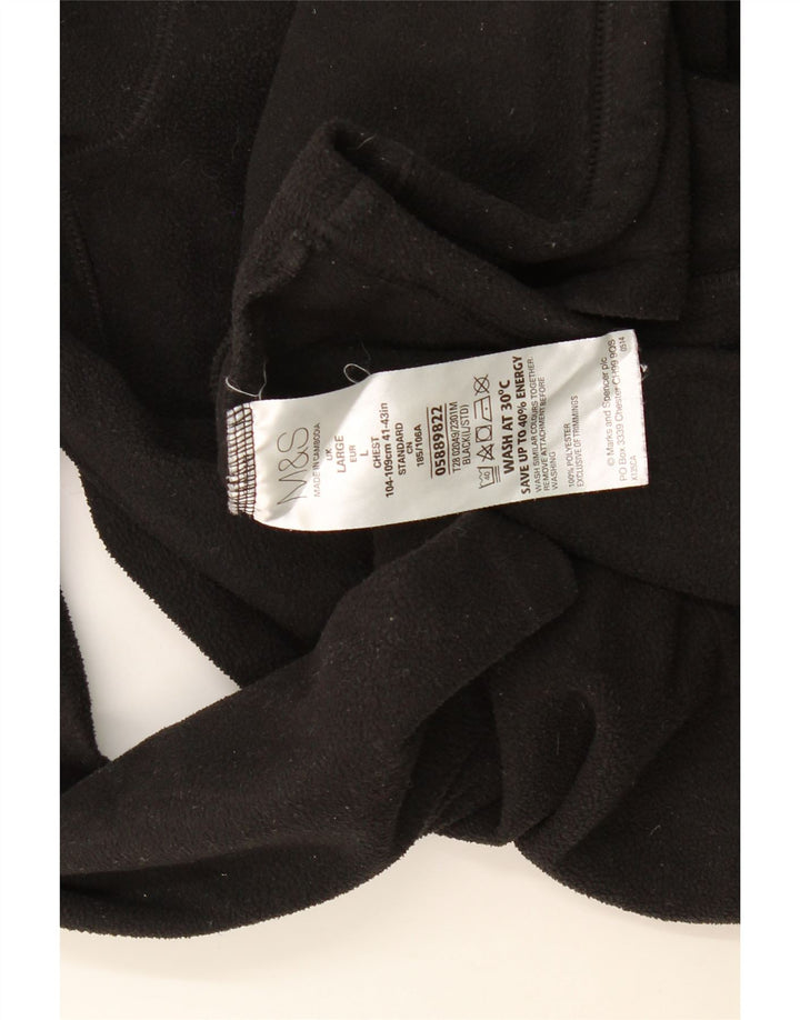 Giacca in pile da uomo Marks & Spencer UK 40 grande poliestere nero