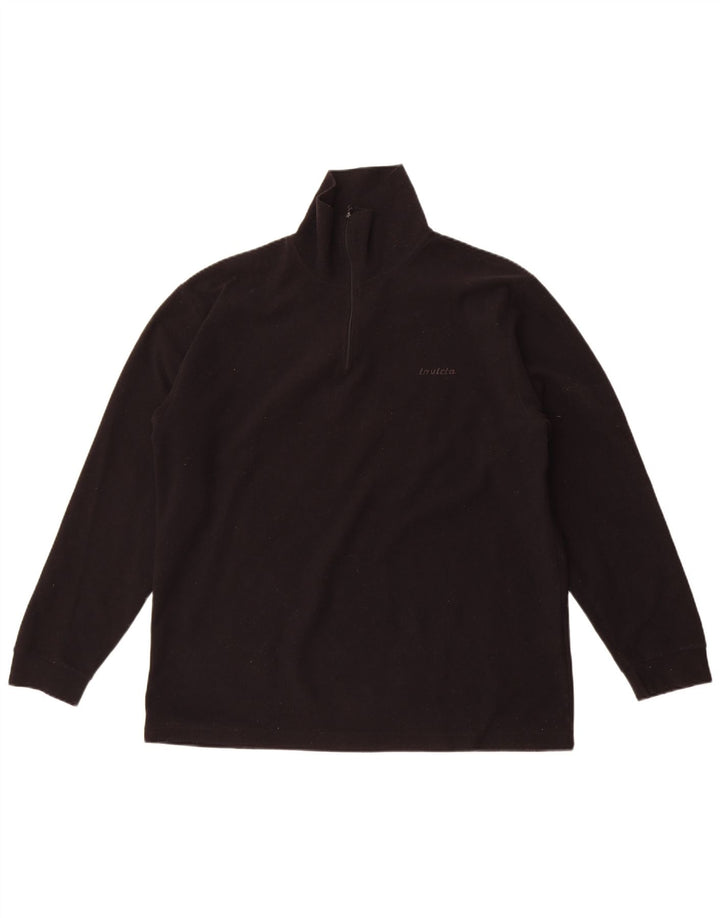 Maglione in pile da uomo con zip e collo Invicta XL poliestere nero