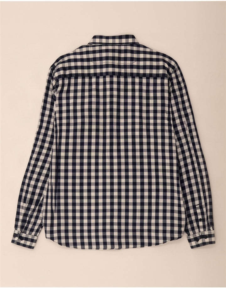 Camicia da uomo Jack & Jones 2XL in cotone a quadretti blu