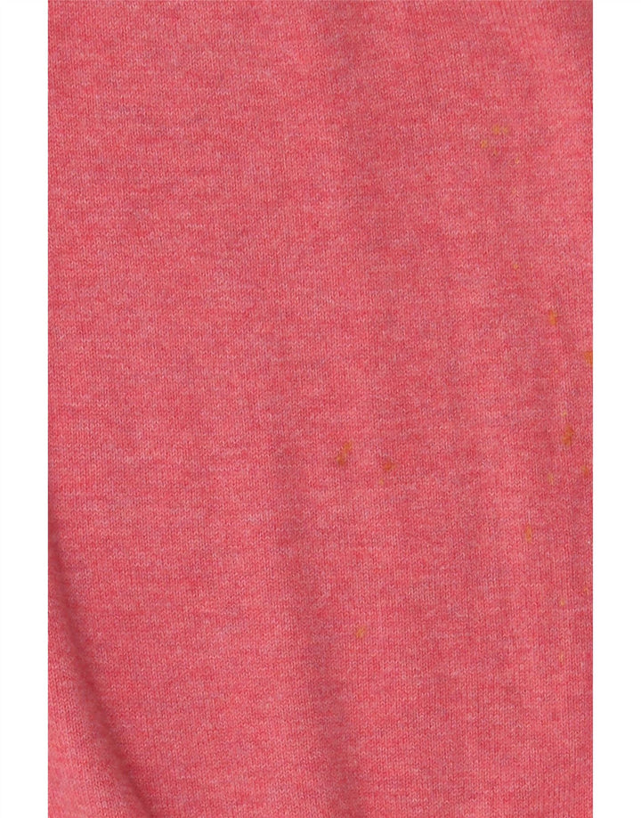 Maglione da uomo Marks & Spencer vestibilità regolare con scollo a V in cotone rosa medio