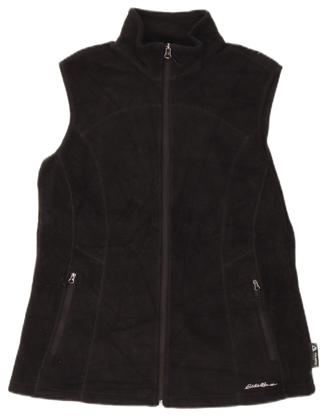 Gilet in pile da donna EDDIE BAUER UK 12 medio poliestere nero