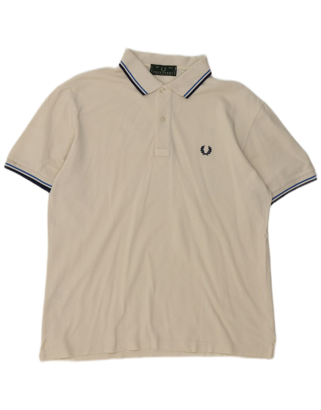 Polo da uomo Fred Perry in cotone a righe bianche medie